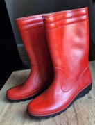 Kalosze retro czerwone Stomil gumiaki PRL gumowce vintage 