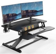 Biurko do siedzenia i stania PUTORSEN 37'' czarne konwerter