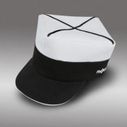 Nowa czapka z daszkiem Rogatywka biało-czarna 