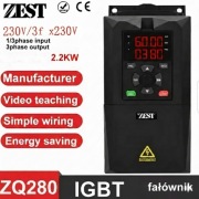 Falownik VFD 2.2kW 230V ZEST ZQ280 RS485 PID