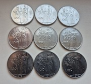 11 monet 100 lirów Włoskich 1958-1979