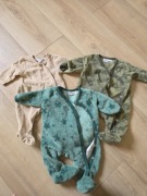 Zestaw 3 pajacy niemowlęcych r 50