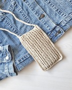 Torebka na telefon. Saszetka. Etui. Handmade. Rękodzieło.Uchwyt na telefon.