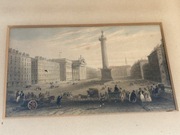 Ciekawy stary druk drewniana ramka #4