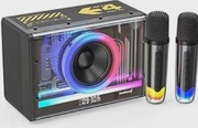Zestaw Karaoke ZealSound: głośnik Bluetooth, 2 mikrofony, LED, na imprezę