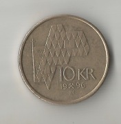Norwegia 10 koron, 1995