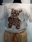 Koszulka z błyszczącym misiem