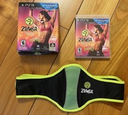 PS3  ZUMBA fitness + pas do ćwiczeń-komplet -stan bdb