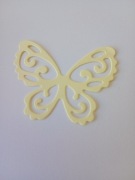 Scrapki żółte motylki ażurowe handmade scrapbooking motyl 3 szt