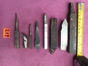 219. Zestaw 8 noży tokarskich stal szybkotnąca, stalka