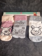 Zestaw 3 par niemowlęcych skarpetek rozm 15-18 Kubuś Puchatek