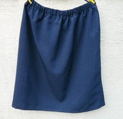 Granatowa klasyczna, prosta spódnica na gumce plus size 46/3XL