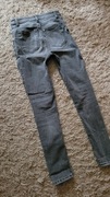 H&M jeansy szare skinny XS 34
