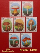 Znaczki flora:0357: grzyby- Kuba 1988r **