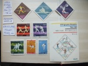 9szt. znaczki seria Fi 1366 Blok 43 Polska 1964r. SPORT Igrzyska Tokio klej