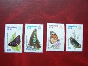 Hong Kong 1979 MNH Mi. 353/356 Fauna Owady Motyle