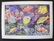 !!! MALEDIWY RYBY - SERIA W ARKUSZU - CZYSTE**!!! 