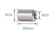 Tulejka gwintowana, redukcja M14 DO M10 X20mm