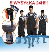 Wodery rybackie PVC z szelkami – spodniobuty wędkarskie rozmiary 42–45