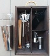 Zestaw barmański, dla barmana, shaker, kruszarka, muddler, nalewaki