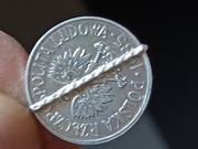 Sprzedam monetę 50 groszy 1985 r mała skrętka źle bity rant