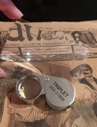 2 lupy śliczna lupa srebrna 30x i lupa wielk. karty kred. i brelok