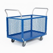 Wózek Magazynowy Metalowy z Siatki. Udźwig 500kg | DŁ 100cm SZER 70 cm