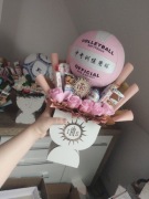 Kielich komunijny z piłką siatkową dla dziewczynki prezent na komunię box 