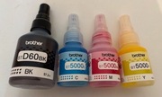 BROTHER WKŁAD TUSZ BUTELKI  LBTD60BK + BT5000 C/M/Y ORYGINAŁ PUSTE