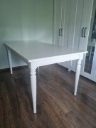 Stół rozkładany IKEA biały prostokątny toczone nogi