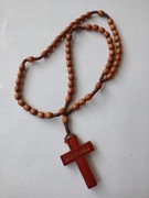 Różaniec drewniany brązowy 