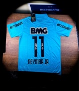 (S) NEYMAR JR 11 FC SANTOS 2011/2012 Vintage Jersey Nowa Niebieska Koszulka