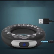 USB akumulatorowy silikonowy wibrator z pierścieniem koguta blokuje zabawkę