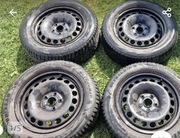  Sprzedam 4 opony zimowe plus felgi stalowe R16 20560 rozstaw 