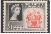 Stare Znaczki Kolonie UK Rodezja Płd. 1953 pełna seria VLH SG 78-91