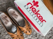Ażurowe buty rieker beżowe brązowe rozmiar 41