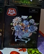 Klocki elefun kwiaty w koszu Niebieskie 