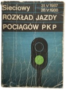 SIECIOWY ROZKŁAD JAZDY POCIĄGÓW PKP 1987-1988 MAPA
