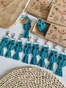 Breloczek do kluczy sowa makrama brelok 1szt