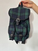 Plecak worek zielono granatowa kratka