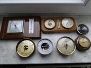 KOLEKCJA 7 SZTUK BAROMETRÓW, HYGROMETRÓW WYPRZEDAŻ