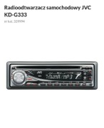 Radio samochodowe JVC KD-G333, sprawne, kompletne.