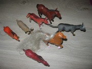 Zestaw figurek konie i inne zwierzątka