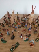 Kolekcja figurek Indianie - Elastolin produkcja niemieckiej lata '50