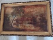 Obraz 80-letni olejny płótno sygnowany