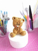 Figurka na tort - Słodki miś , cukrową figurka, ozdobą na tort