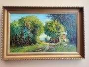 Johanes J. van der Stap - Pejzaż z owcami - 1915 rok