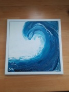FALA obraz akrylowy w ramie sosnowej 30 x 30 cm