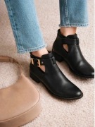 Botki River Island 40 czarne eleganckie damskie na obcasie