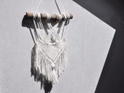 Makrama boho, ręcznie robiona, ozdoba na ścianę